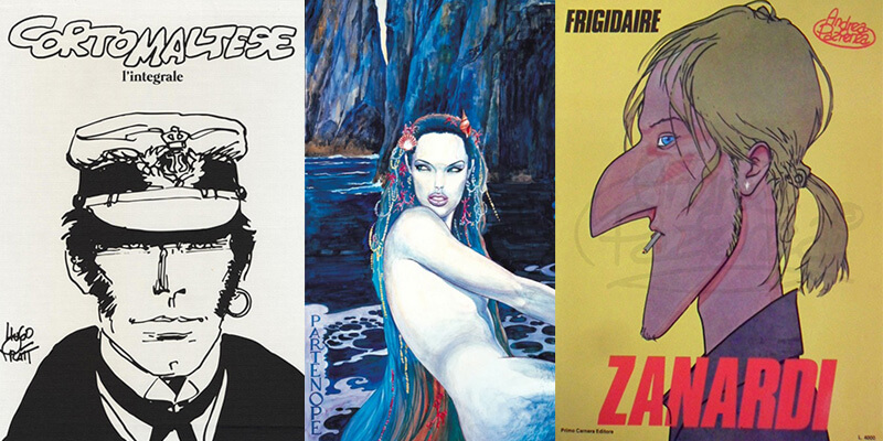 Hugo Pratt, Milo Manara, Andrea Pazienza